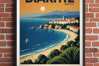 Thumbnail for Revivez le Glamour Rétro avec l’Élégance d’une Affiche Biarritz Vintage – Découvrez la Collection Unique d’Art Déco Aix !